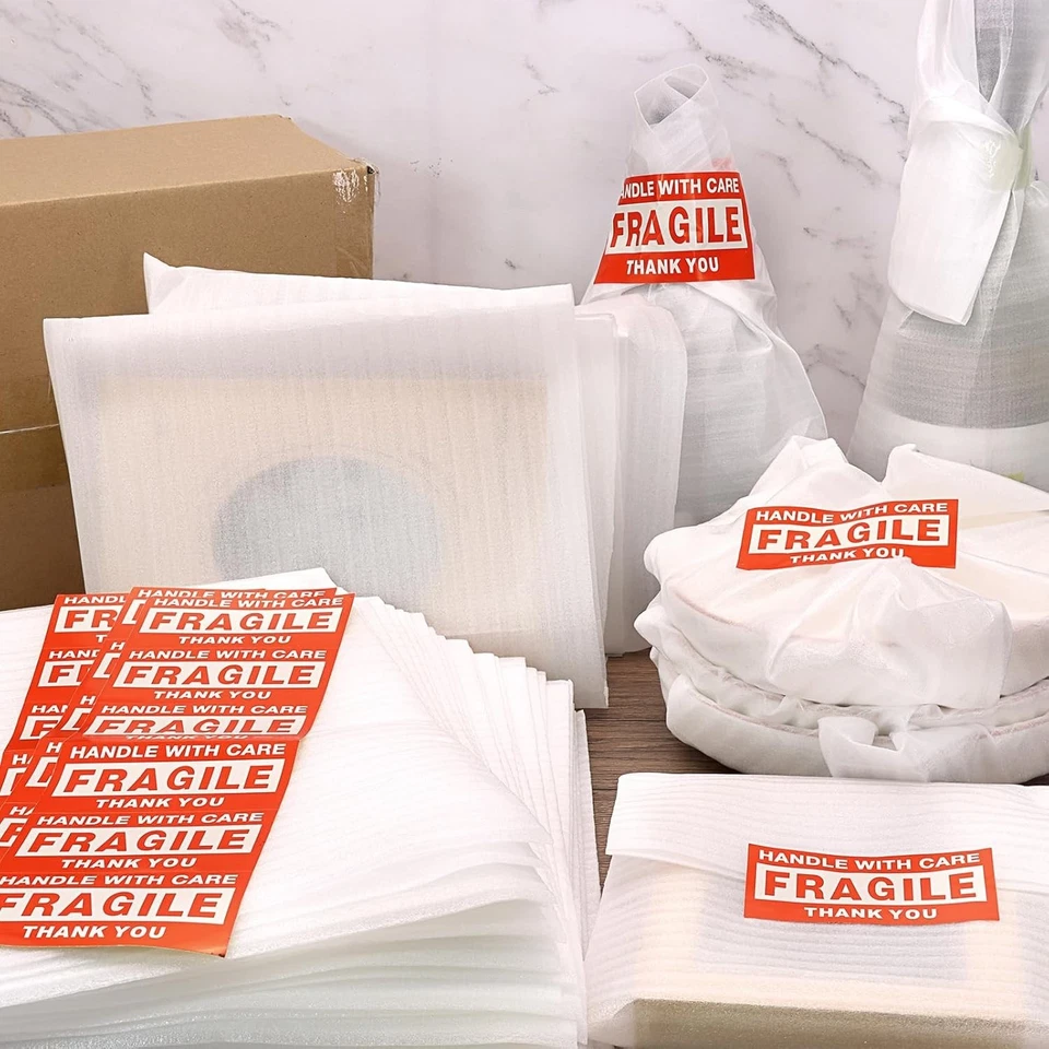 Bolsas de espuma de embalaje de 14"" x 14"", 50 piezas suministros de embalaje bolsa de espuma de cojín Foto 3 de 4