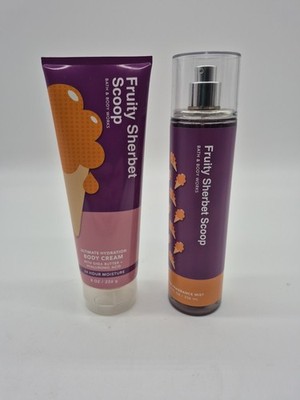 Bath & Body Works Fruity Sherbet Scoop Hydrating Body Cream & Body Mist - 8oz