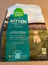 Open Farm Kitten Chicken  Turkey Recipe Grain-free Cat Food 4 lb Bag NEW 