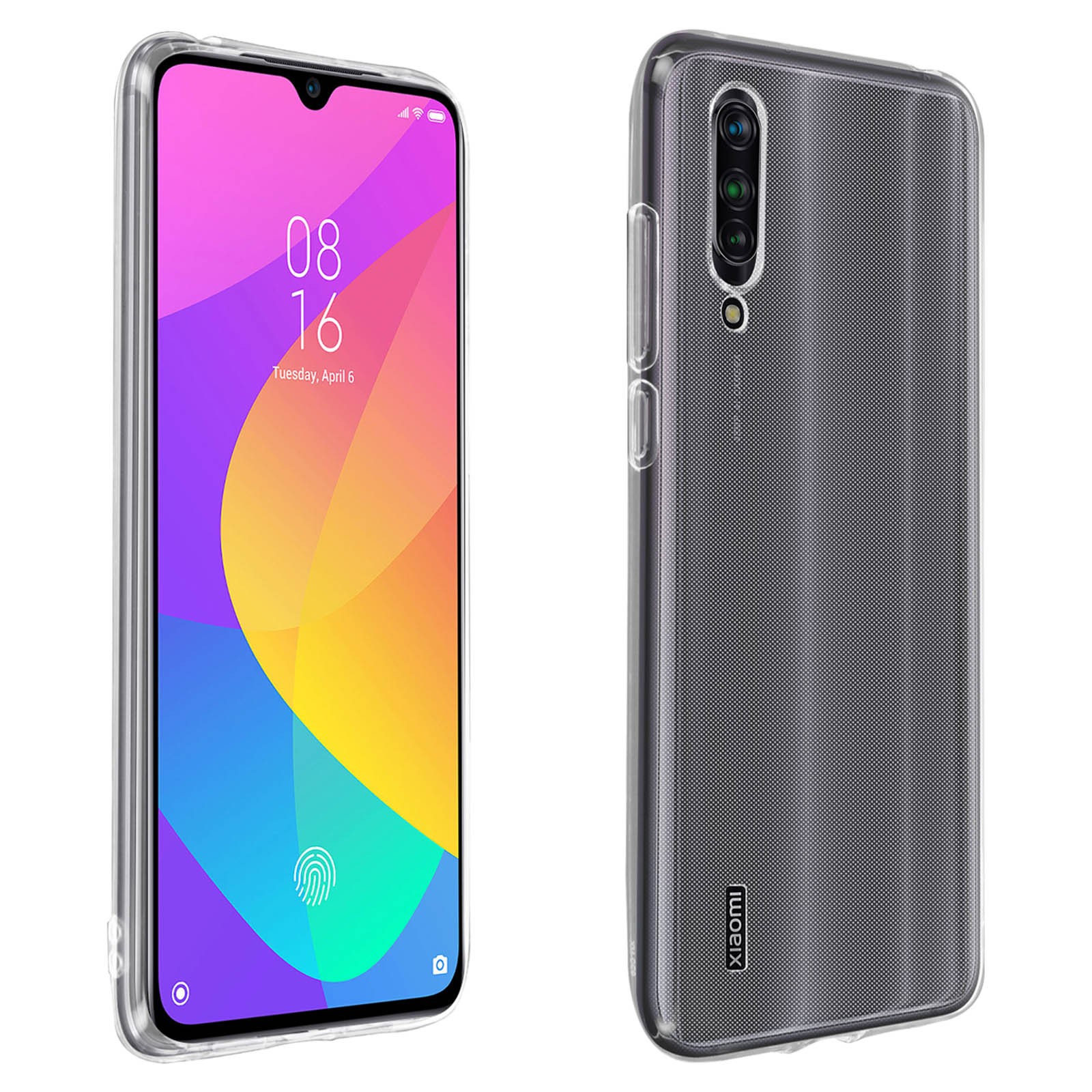 Coque Xiaomi Mi 9 Lite finition mate noire et film protecteur en verre minéral premium