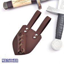 Handmade Medieval Functional Genuine Bovine Leather Sword Dagger Belt Frog-brown
