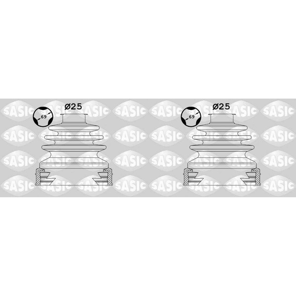 2X Sasic Achsmanschetten Satz Getriebeseitig Passend FüR Alfa Mito Fiat Bravo GR-image