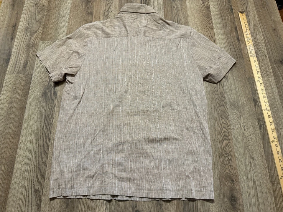 Calvin Klein Shirt, Men's Size Large, Brown, Short Sleeve, Button Up Shirt - Image 2 of 4