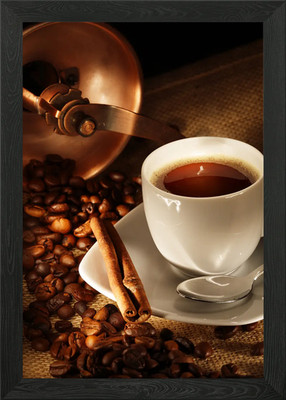 Gerahmtes Wandbild Kaffeebohne Poster Leinwanddruck Bild