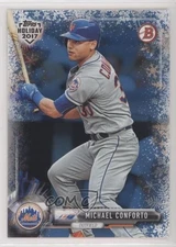 2017 Topps Holiday Bowman Blue Winter Wonderland 15/50 Michael Conforto 0c6