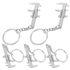 5 Pcs Purse Keychain Keyrings for Keys Ruler Chains Accessories Small Caliper