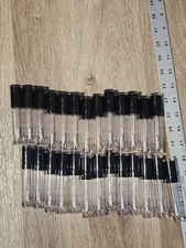 26 Empty Lip Gloss Tubes with Wand Applicators - Clear & Black