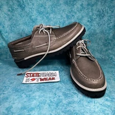 Sperry Top Sider Men’s Green Low Top Casual Leather Chunky Boat Shoes Size 11