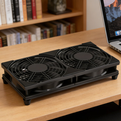 2 in 1 USB Ventilator 120mm Leise PC Gehäuselüfter Doppel Lüfter für PS4/Laptop