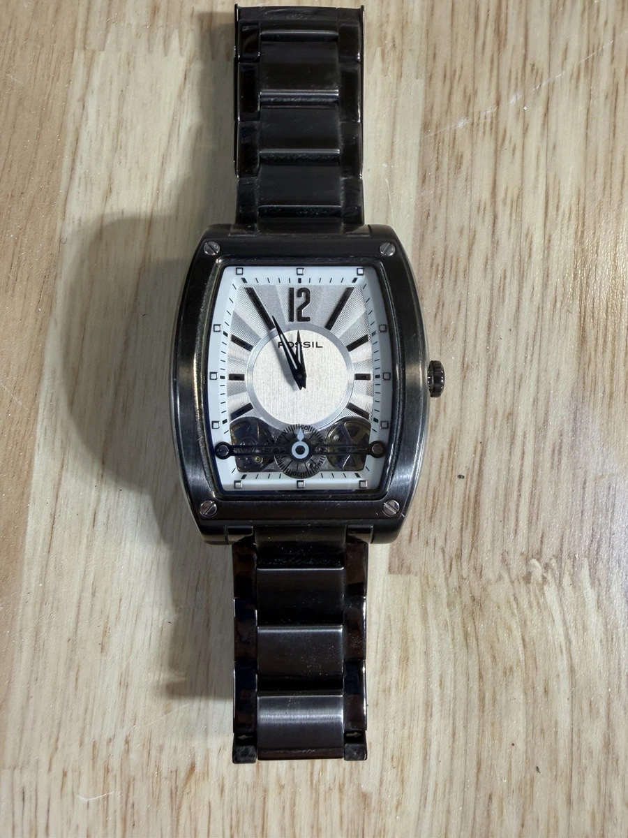 Fossil Rectangle Silver Case Wristwatches | eBay display picture 3