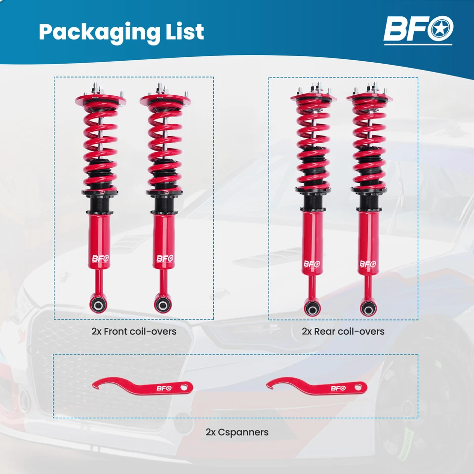 Conjunto de puntales amortiguadores Coilovers para Lexus IS250 IS350 06-13 GS350 07-11 TRACCIÓN TRASERA Foto 2 de 4