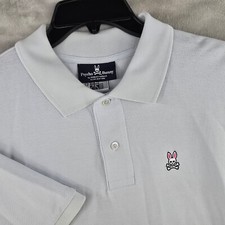 Psycho Bunny Polo Shirt Cotton Short Sleeve Casual Classic Fit Light Blue 7