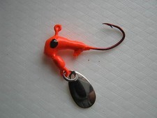 pony head jig (painted) 50ct red sickle hooks blaze orange