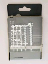 Black & Decker Carbide Tip Masonry Drill Bits 5-Piece Set 16725 Made In USA