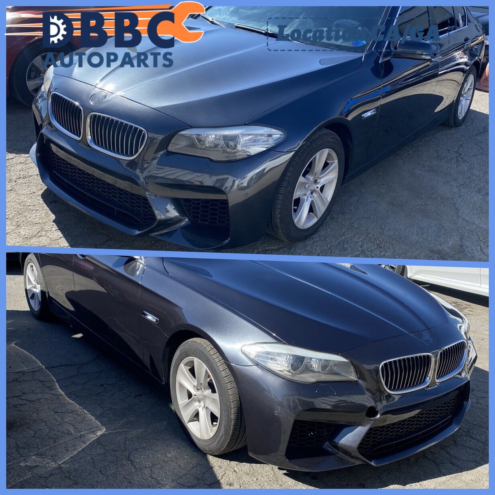 Front Bumper Cover For  2011- 2017 BMW 5 Series F10 G30 M5 Style W/PDC