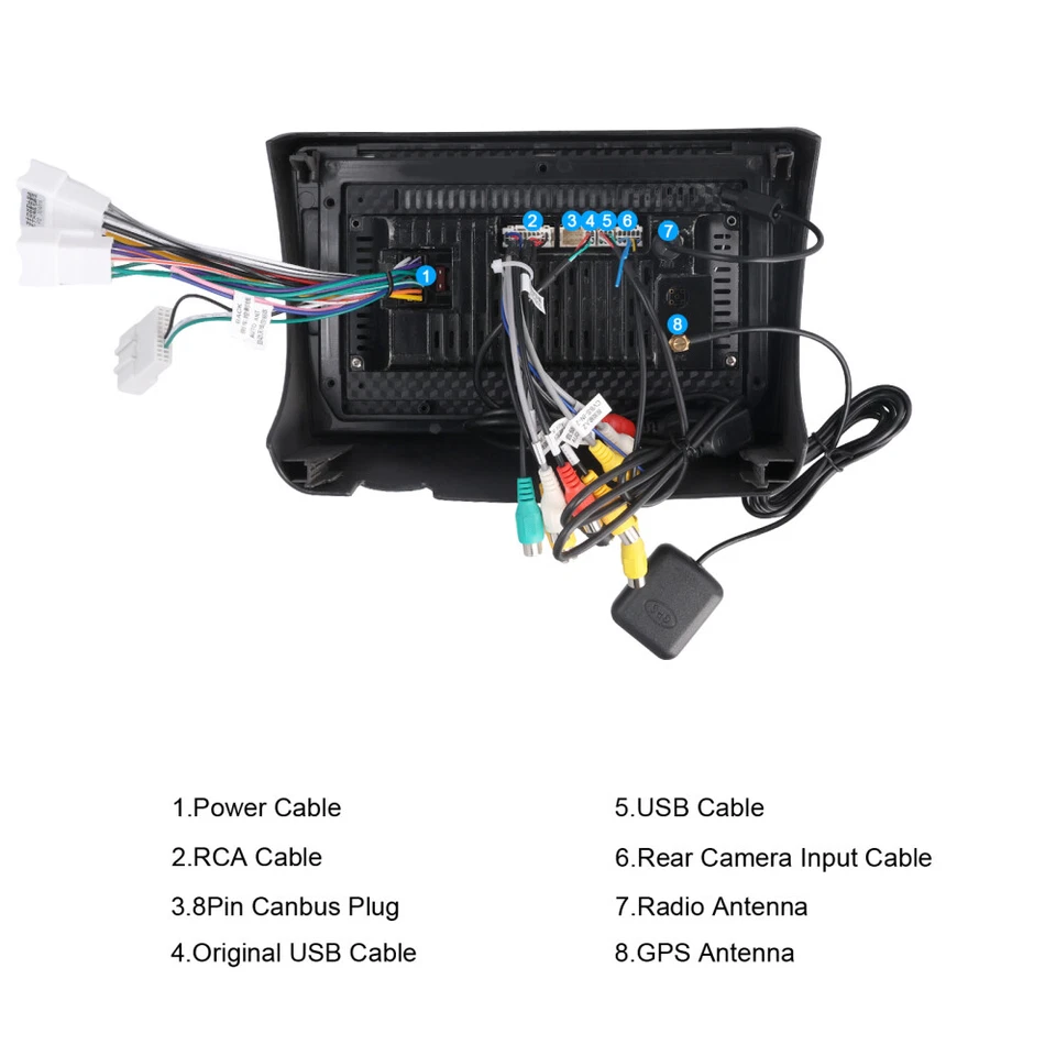 Apple CarPlay Android Auto Car Stereo Radio For Toyota Echo 2000-2005 Hatchback - Imagem 3 de 4