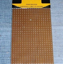 - PHENOLIC - board perforated vacuum tube radio vintage prototype breadboard NOS