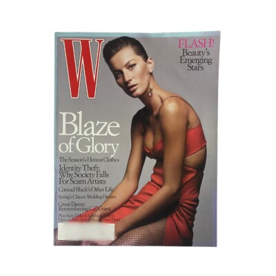 W Magazine January 2004 Gisele Bündchen Cover VG | eBay
