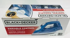 BLACK+DECKER IR20V: Variable Control Compact Steam Iron - Blue & White