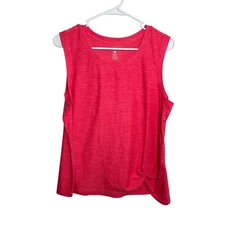 Layer 8 Tank Top Women's XL Pink Sleeveless Round Neck Athletic Shirt Solid