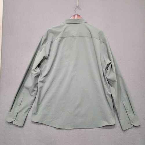 Apt 9 Mens Green Slim Fit 4-Way Stretch Quick Dry Long Sleeve Shirt Size XXL NWT - Picture 4 of 6