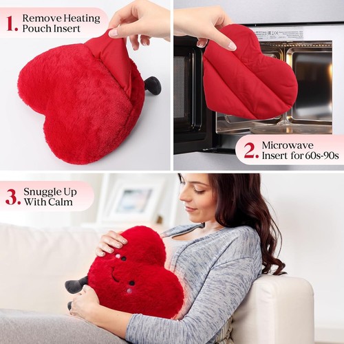 Cute Plush Red Heart Pillow Love Pillow Cushion Toy Throw Pillows Living Heart - Picture 3 of 9