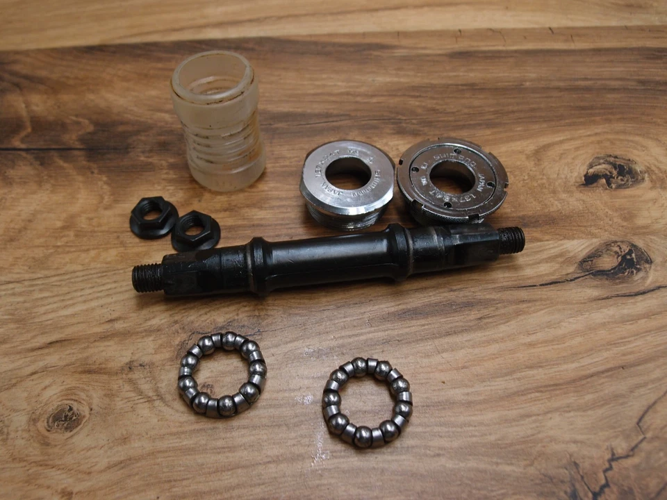1986 vintage road bike bottom bracket Shimano 3P Cr-Mo 119 mm BSA / 68 mm - Image 4 of 4