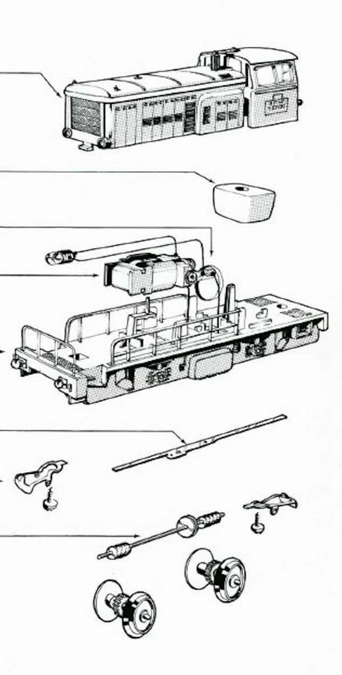 Kit Motorisation sans courroie locotracteur Y 51130 JOUEF HO réf. 020Y - 8501 - Photo 4/4