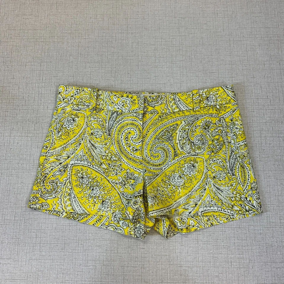 Pantalones Cortos Chinos J.Crew 3" Para Mujer 4 Amarillos Antiguos Cachemira Frente Plano Elastizados Informales Foto 2 de 4