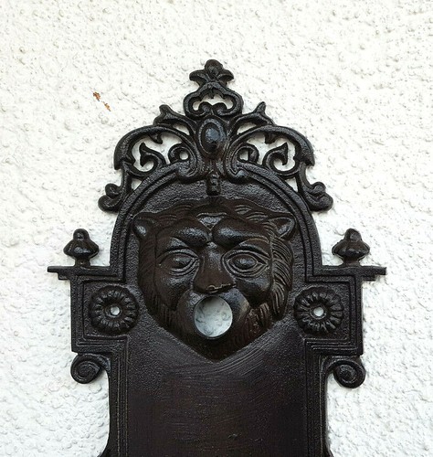 Stilarts Wandbrunnen 63cm Waschbecken Becken Garten antik Bassena Löwe Lion - Picture 4 of 5