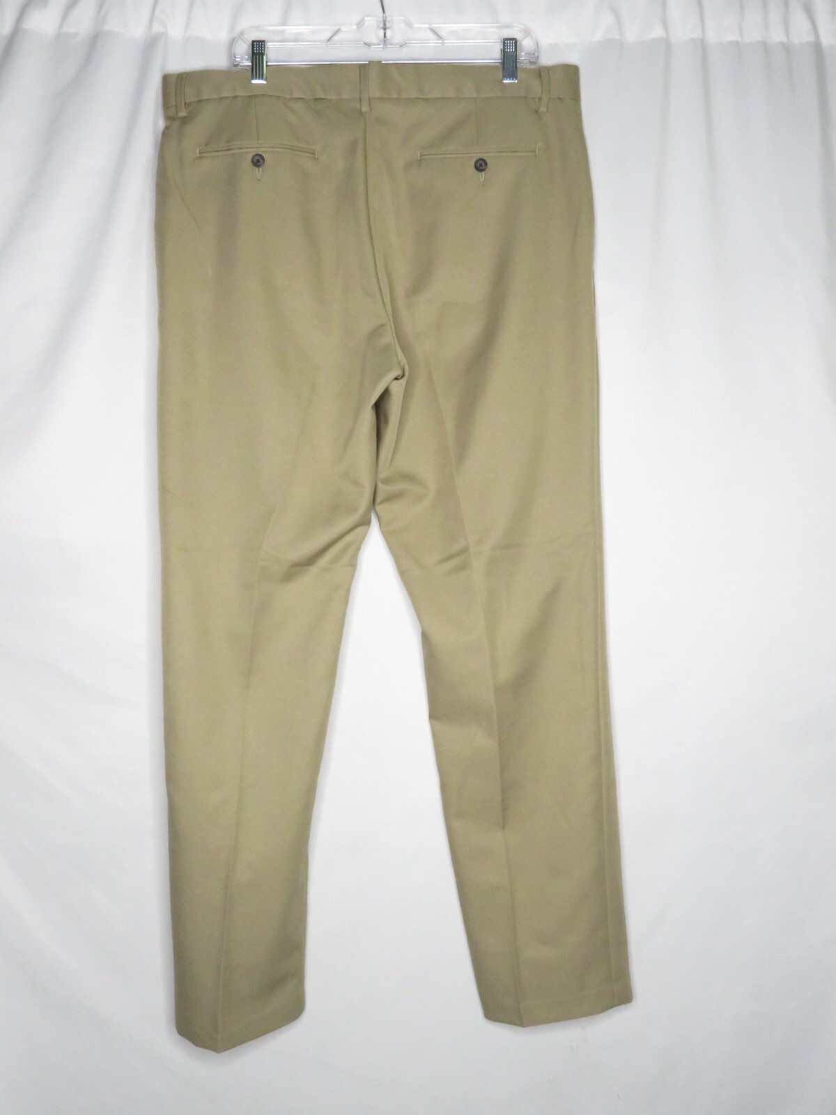 AMAZON ESSENTIALS SOLID BROWN FLAT FRONT POLYESTE… - image 2