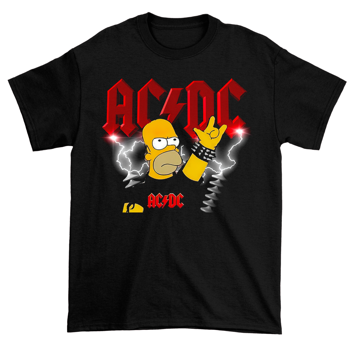 Homer Simpson The Simpsons Men T-shirt Black Cotton All Sizes