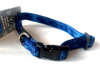 Alpinist Rogz Hundehalsband Nylon Halsband Klickverschluß BLAU M 26-40cm RZ202