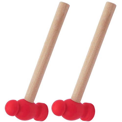 2 Pcs Repair Tool Wooden Hammer Baby Toddler Simulation Toy Soft Mallet - 第 2/12 張圖片