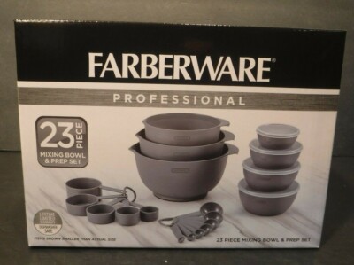 New Farberware Professional 23 Piece Mixing & Prep Set Measuring Set - Gray