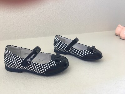 Girls Orthopedic KAPIKA Leather Dress Shoes Black Polka Bow   27 EU 10-11