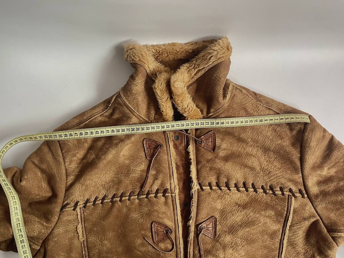 Miss Sixty EJX Vintage Jacket Faux Fur Coat Size L Italy | eBay