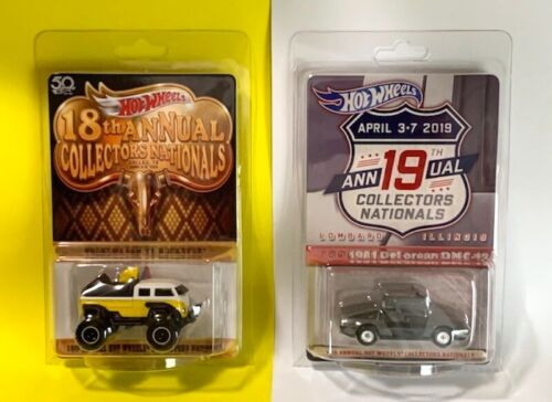 Hot Wheels Nationals Dinner Cars X 2 - VW T1 Rockster, 1981 DeLorean DMC-12 - Picture 1 of 13