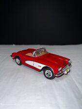 RED 1959 Corvette Die Cast Set w/Two 1 Oz .999 Silver Round Coins