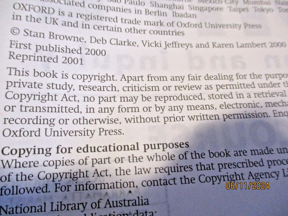 PDHPE Application and Inquiry: HSC Course PB 2001 Stan Brown TEACHERS REFERENCE - Image 4 of 4