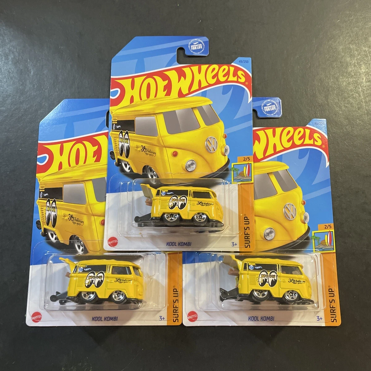 Lot of 3 - 2023 Hot Wheels Kool Kombi Mooneyes 30TH Anniversary