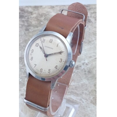 Herren Vintage Stahl Garrard 17 Jewels ICI Präsentation Armbanduhr 1961