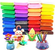 24 Colors Air Dry Clay Magical Kids Ultra Light Artist  Plasticine Modeling Clay
