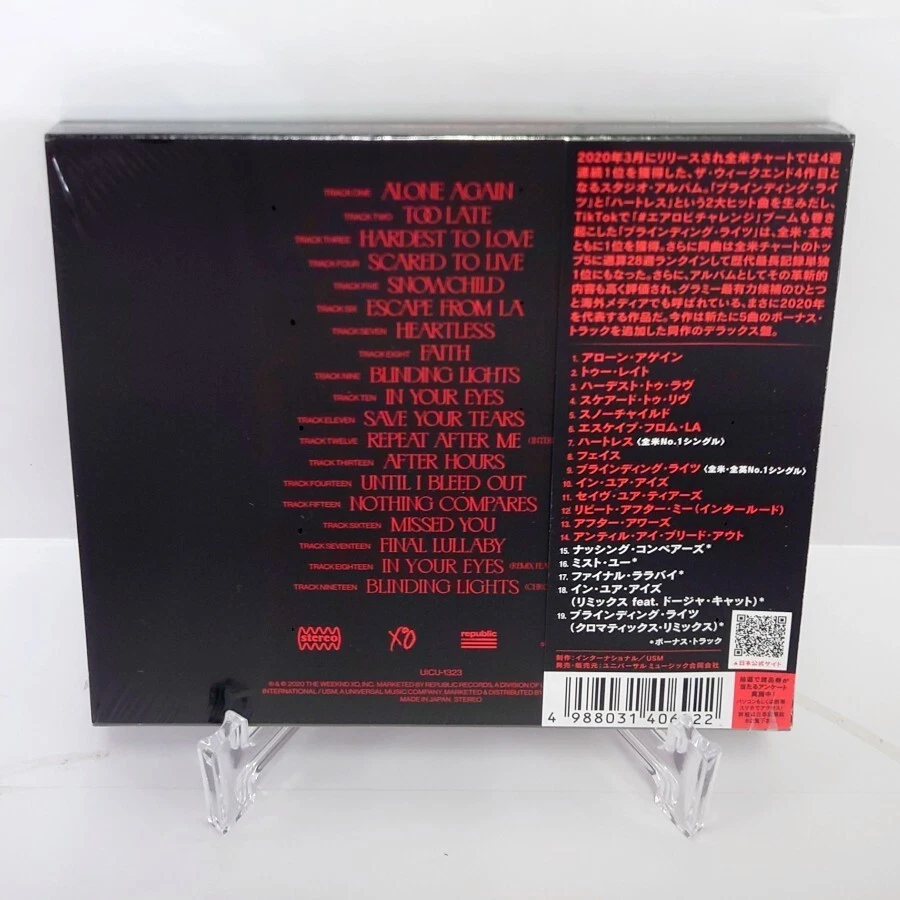 The Weeknd After Hours (Deluxe Edition) Japan Music CD Bonus Tracks^ - Image 2 of 3
