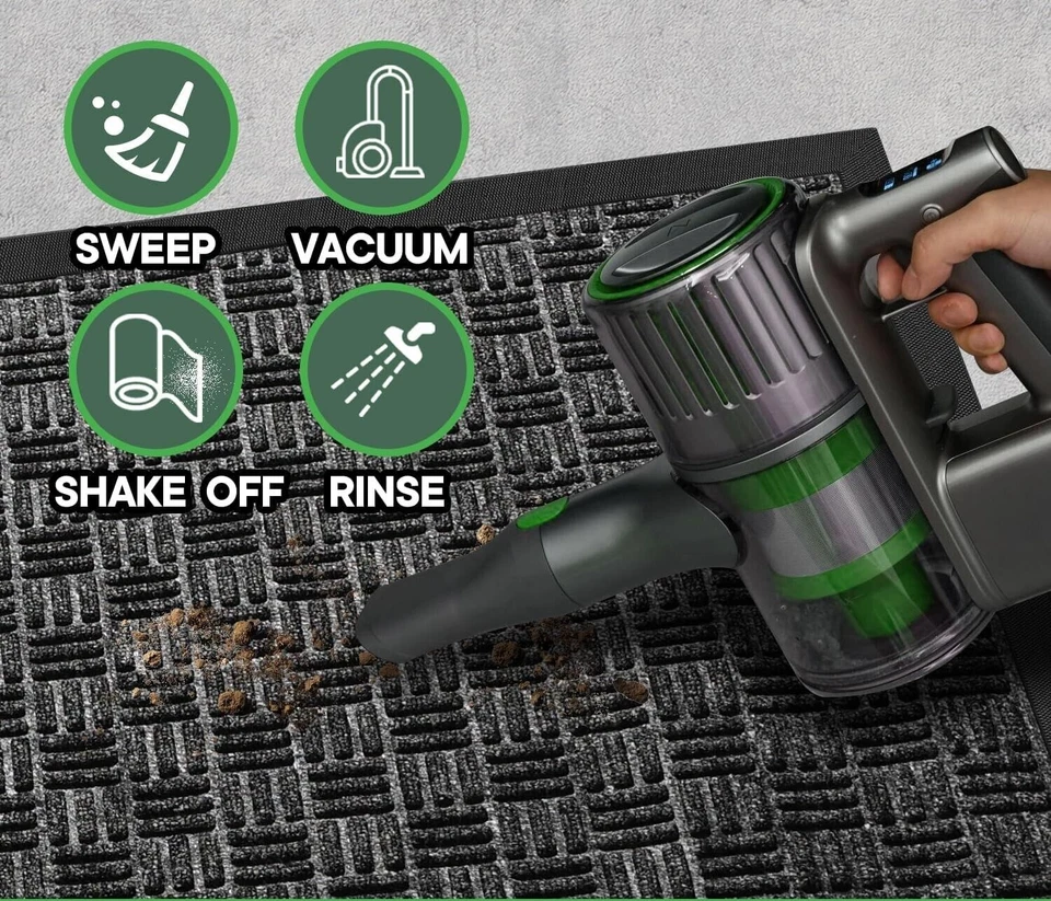 Alfombrilla de entrada interior exterior resistente comercial alfombrillas de puerta delantera alfombras grises Foto 3 de 4