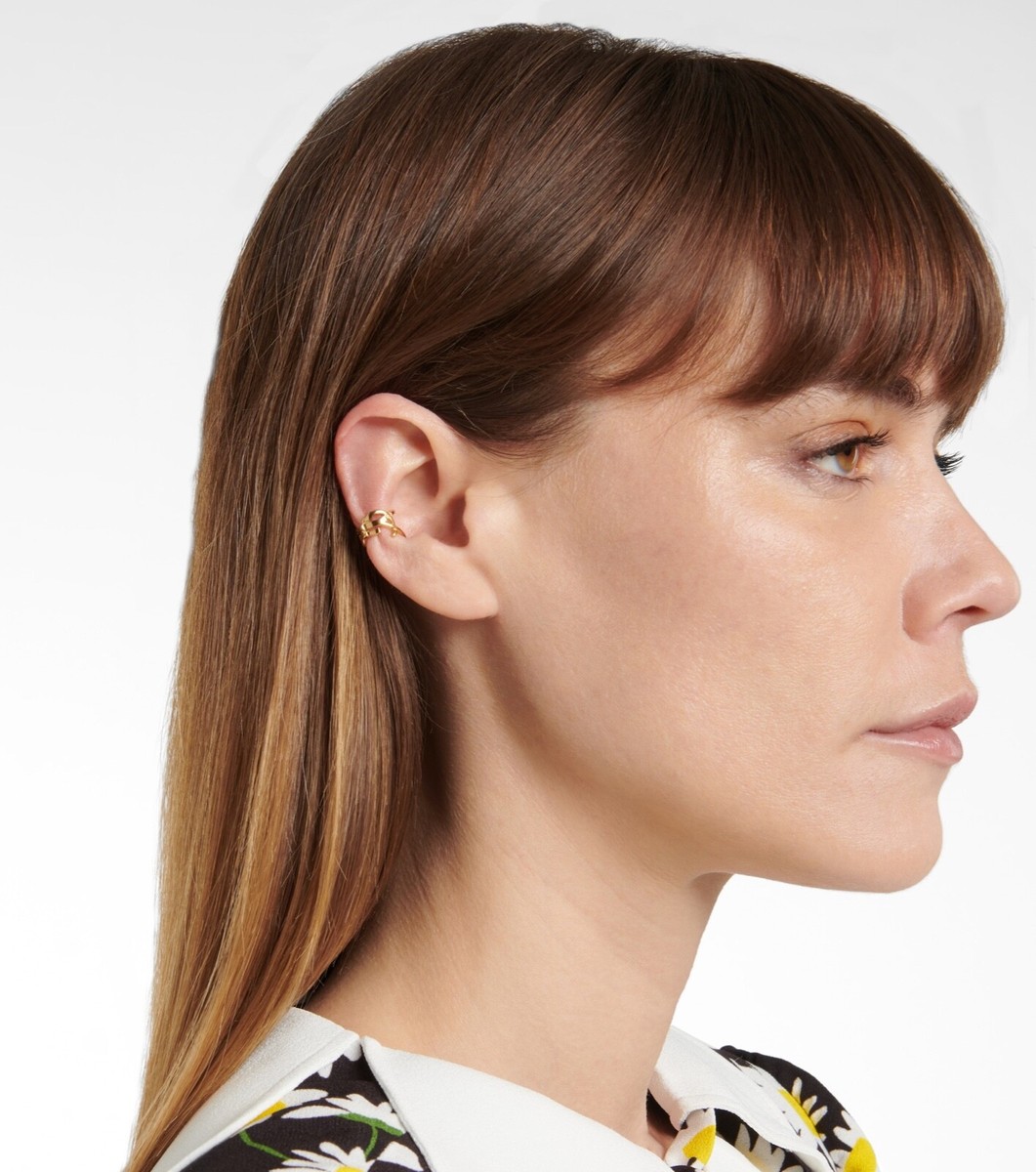 【関税＆送料込み】Saint Laurent Cassandre Asymmetrical Ear Asymmetrical earrings with Cassandre detail SAINT LAURENT
