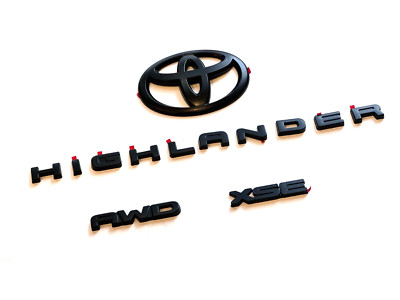 2020-2024 HIGHLANDER XSE AWD MATTE BLACKOUT EMBLEM OVERLAY KIT PT948-48200-02