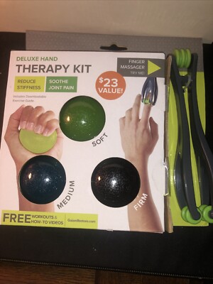 GAIAM  Hand Therapy Kit w/soft, medium and Firm Levels, With Finger Massager