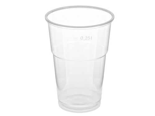 50 vasos de plástico 250 ml 0,25 l transparente Ø 78 mm (76325) - Imagen 1 de 1