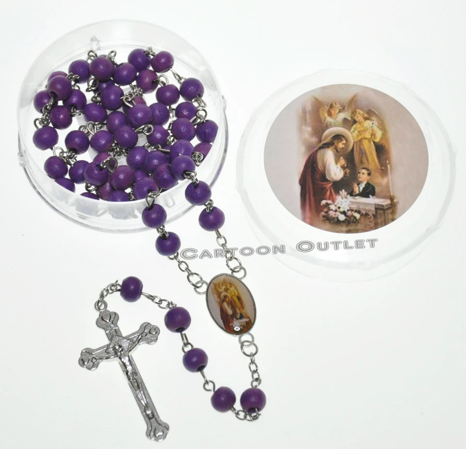 12 Communion Rosary Boy First Communion Recuerdos De Comunion Rosario Favors - Image 2 of 4